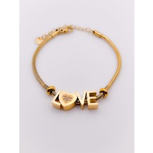 Çelik Bileklik Çharmlı Love Bileklik Aşk Bilekliği