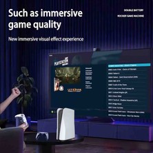 Q10 Büyük Boy Ps5 Tasarım Çift Kollu 4K 3D Oyun Konsolu 40+ Emülatör 20.000 Oyun Yüklü