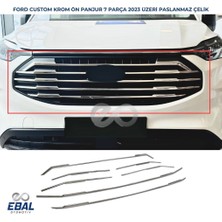 Ford Transit Custom Krom Ön Panjur 7 Parça 2023 Üzeri Paslanmaz Çelik