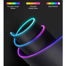 Techno Center Rgb Işıklı Dünya Desenli Kaymaz Tabanlı Oyuncu Mouse Pad 80X30