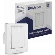 Hybrone Duvar Tipi İkili Akıllı Anahtar (Hy-pw2091-ws)
