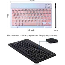 Beemen Mini Kablosuz Klavye ve Mouse Set Tablet Telefon Laptop Uyumlu Bluetooth Destekli Uzun Şarj Süreli