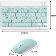 Beemen Mini Kablosuz Klavye ve Mouse Set Tablet Telefon Laptop Uyumlu Bluetooth Destekli Uzun Şarj Süreli