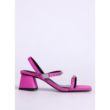 Just Cavalli Pembe Kadın Topuklu Sandalet Fondo Chanı W29C Shoes