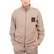 Armani Exchange Fermuarlı Yaka Koyu Bej Erkek Sweatshırt 6dzmjj ZJ4XZ 17AC
