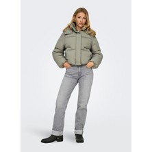 Only Açık Kahve Kadın Mont Onlhope Short Puffer Jacket cc Otw