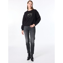 Wrangler Yüksek Bel Dar Paça Relaxed Taş Kadın Denim Pantolon W24601758 Stone Jean Pantolon