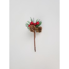 Evvon Yılbaşı Süsü Xms Dekoratif Suslu Stick 12CM