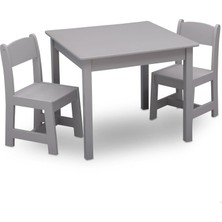 Children Mysize Kids Ahşap Masa ve Sandalye Takımı (2 Sandalye Dahil)