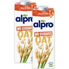 Alpro Şekersiz Yulaf Sütü 2 x 1 lt Laktozsuz Bitkisel Vegan Süt