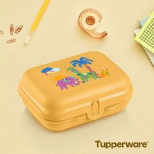 Tupperware Eco+ 80 ml Safari Desenli Sarı Plastik Sızdırmaz Taşıma Kabı – Mutfak Düzeni ve Gıda Saklama İçin
