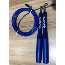 Delta Pro Crossfit Speed Jump Rope Alüminyum Sap Çelik Telli Hızlı Atlama İpi Mavi