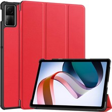 Beautylife Store Redmi Pad Se 11 Inç Darbeye Dayanıklı Tablet Kılıfı, Otomatik Uyku/uyandırma Fonksiyonlu Tablet Kılıfı Kırmızı (Yurt Dışından)