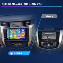 Victor Nissan Navara 2016-2022 Android Sürüm 13 Kablosuz Carplay Navigasyon Multimedya 9 Inç Ekran 2Gb Ram +32Gb Rom  Hafıza Çerçeve ve arka görüş kamerası ile