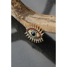 Çildan Womens Taşlı Göz Figür Broş