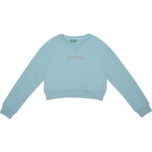 Kız Çocuk Sweatshirt - Turkuaz