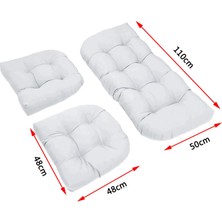 Bunblic Minder Takımı (3'lü Set) Iç/dış Salıncak Sandalye Loveseat Gri (Yurt Dışından)