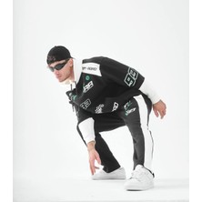 Octagon Sweatshirt Off-Road Baskılı Siyah