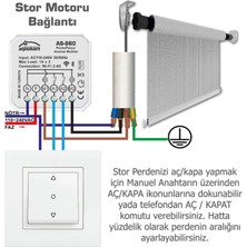 Alpsmart AS-860 Akıllı Wi-Fi Perde Anahtarı Modülü Tuya Uyumlu