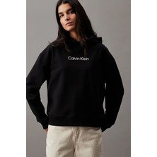 Kadın Hero Logo Sweatshirt - Siyah