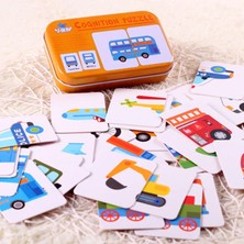 Jnby Bebek Bulmaca Montessori Eğitici Oyuncaklar Ahşap 3D Bulmaca Oyunları Demir Kutu Çocuk Bulmacaları Yapboz Ahşap Bulmacalar Çocuklar Için 2 3 4 Yaş (Yurt Dışından)