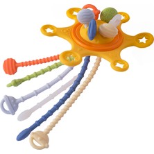 Jnby Baby Montessori Toys Pull String Sensory Toys Baby 6 12 Months Silicone Develop Teething Activity Toys For Kids Educational Toys (Yurt Dışından)