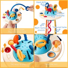 Jnby Baby Montessori Toys Pull String Sensory Toys Baby 6 12 Months Silicone Develop Teething Activity Toys For Kids Educational Toys (Yurt Dışından)