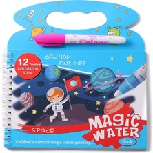 Jnby Magical Water Painting Book Toddler Early Education Toys Reusable Magic Drawing Coloring Book For Kids Children Montessori Toys (Yurt Dışından)