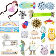 Jnby Bebek Busyboard Çocuk Aktivitesi Busyboard Malzemesi Kendin Yap Aksesuarları Montessori Öğretim Araçları Erken Eğitim Öğrenme Beceri Oyuncak Parçası (Yurt Dışından)