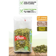 Paşa Kuruyemiş Çiğ Iç Kabak Çekirdeği Şeffaf Paket 250 gr x 4 Adet (1 Kg)