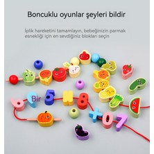 Elegance Emporium Çocuk Boncuklu Iplik Halatı Eğitimsel Konsantrasyon Eğitimi Bebek Yapı Blokları Oyuncak (Yurt Dışından)