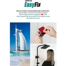 Siyah 3m Yapışkanlı Easyfix Tepe Yağmur Robot Duş Başlığı Seti Farah ( Türkiye Garantili)