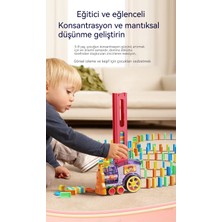 Elegance Emporium Küçük Tren Domino Atma Yapı Blokları Elektrikli Araba Çocuk Eğitici Oyuncaklar (Yurt Dışından)