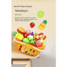 Elegance Emporium Yimi Çocuk Alışveriş Sepeti Bebek Oyuncakları Süpermarket Küçük Arabası Meyve Kesme Eğlence Oyun Evi Mutfak Erkek ve Kız (Yurt Dışından)