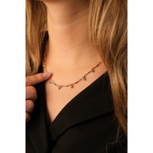 Çildan Womens Zirkon Taşlı Gold Kolye