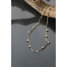 Çildan Womens Zirkon Taşlı Gold Kolye