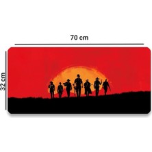 Byars-Dead Redemption Kaydırmaz Gaming Oyuncu Masaüstü Dikişsiz Kırmızı Klavye Pad 32X70CM-BYARS