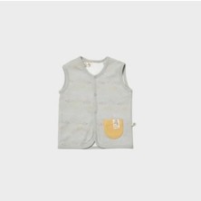 Bibaby Organik Yelek Penguin Club Ekru - Gri
