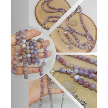 Turmalin Taşı Ebruli Renkler 99LUK Tesbih 8mm (19445)