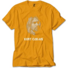 Z zepplin Kurt Cobain Lyrcis Sarı T-Shirt