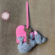 Uretti El Örgüsü Sevimli Fare Amigurumi Anahtarlık / Çanta Süsü - 8 x 10 cm