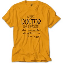 Z zepplin Doktor Yazısı Sarı T-Shirt