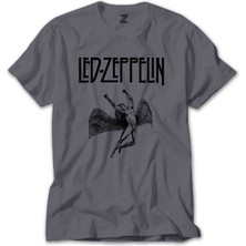 Z zepplin LED Zeppelin Lcarus Gri Tişört