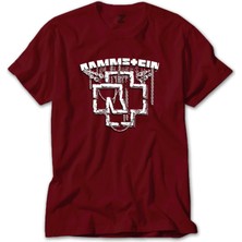 Z zepplin Rammstein Chain Logo Kırmızı Tişört