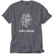 Z zepplin Kurt Cobain Lyrcis Gri Tişört