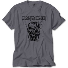 Z zepplin Iron Maiden Soldier Draw Gri Tişört