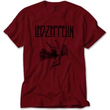 Z zepplin LED Zeppelin Lcarus Kırmızı Tişört