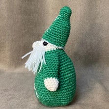 Uretti El Örgüsü Amigurumi Yeşil Noel Baba Figürü - 13 x 17 cm