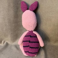 Uretti El Örgüsü Amigurumi Sevimli Piglet Domuzcuk Oyuncak  - 13 x 37 cm