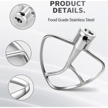 Collectibles Kitchenaid Mikseri Için Paslanmaz Çelik Esnek Kenarlı Çırpıcı, 4,5-5 Quart Kaseler Için Eğimli Kafalı Stand Mikser Kaselerine Uyar (Yurt Dışından)